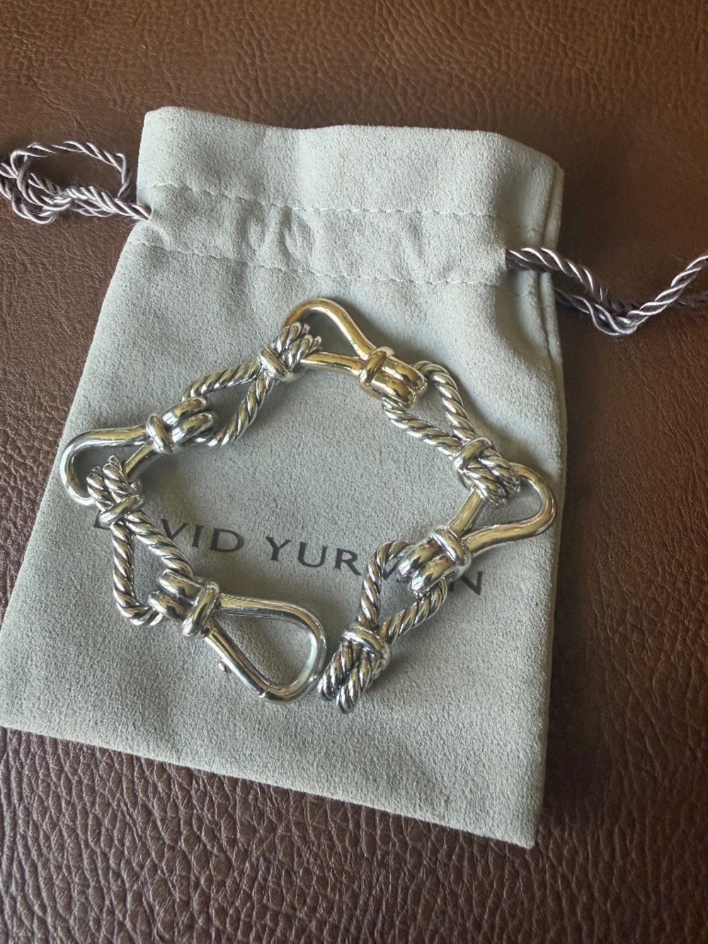 David Yurman 14mm thoroughbred Loop Chain Bracelet 925 750